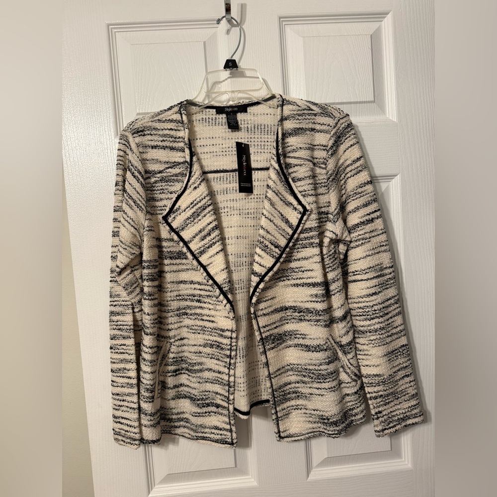 Cream and Black cardigan